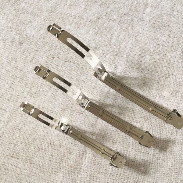 画像1: バネなしバレッタシルバー7cm(約450個相当) (1)