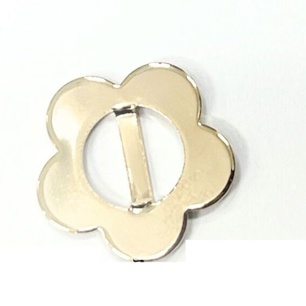 画像1: お花金属製バックル 内径10mm（約100個相当） (1)