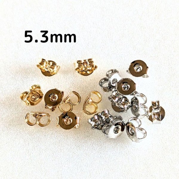 画像1: ピアスキャッチ小（約5.3mm)1000個 (1)