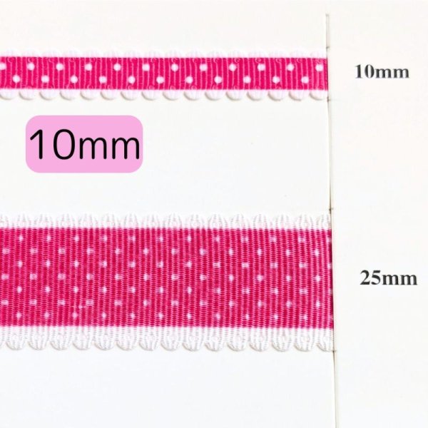 画像1: レース風水玉リボン10mm50yd（約45m） (1)