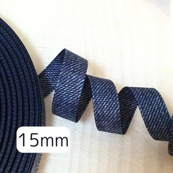 画像1: 両面グログランデニム風15mm50yd(約45m) (1)
