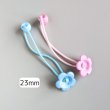 画像1: 花カップ付きヘアゴム23ｍｍ(100個) (1)