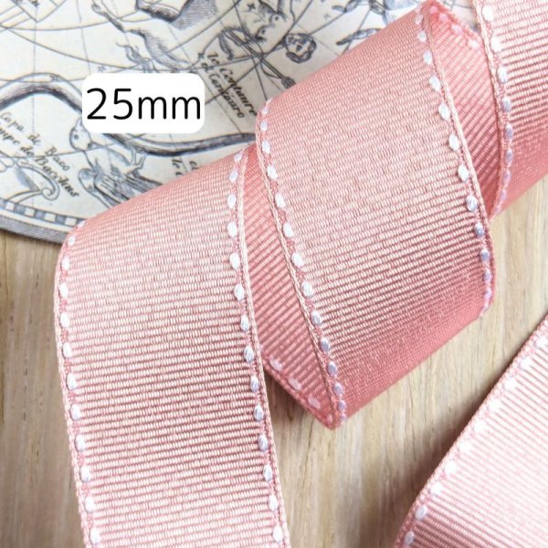画像1: グログランステッチリボン25mm50yd（45ｍ） (1)