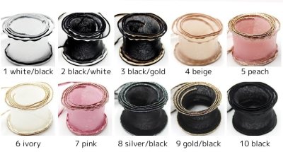 画像1: バイアスフリルオーガンジー60ｍｍ10yd（約9ｍ）