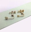 画像2: イヤリング金具台付（100個） (2)
