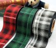 画像2: ノエルタータンチェックリボン25ｍｍ10yd（約9ｍ） (2)
