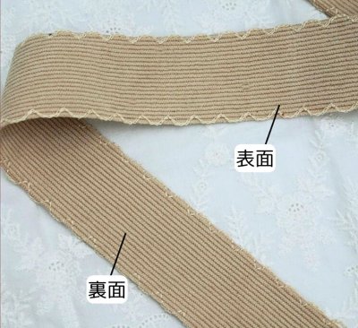 画像3: ピコットコーデュロイ生地リボン40ｍｍ10yd（約9ｍ）