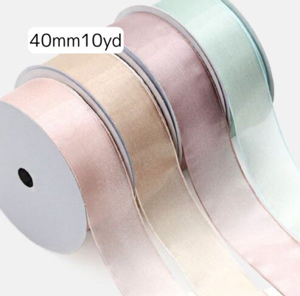 画像1: ソフトシルクロードリボン40mm10yd（約9m） (1)