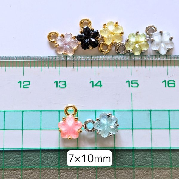 画像5: お花チャームU（7×10ｍｍ）（100個） (5)