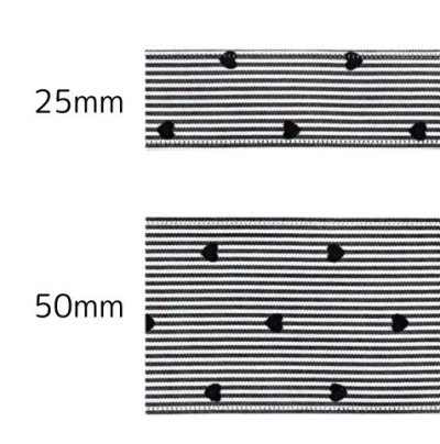 画像2: ハートストライプコットンリボン50mm10yd（約9m）