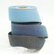 画像2: ブルーデニムステッチリボン10mm10yd（約9ｍ） (2)