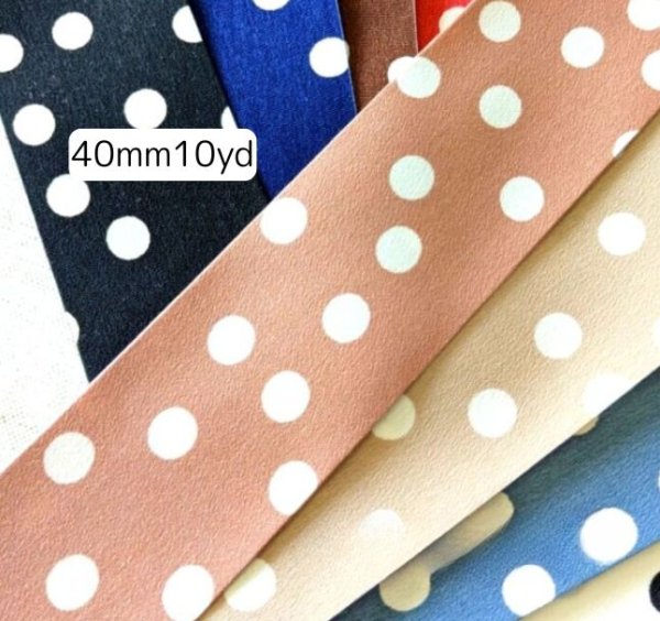 画像1: 両面ドットリボン40mm10yd（約9m) (1)
